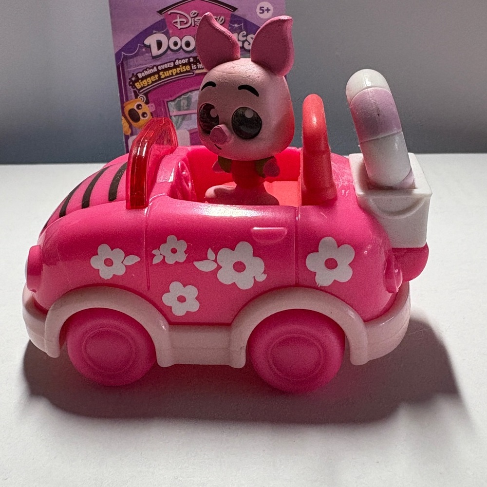 Disney Pink and White Convertible Toy Car